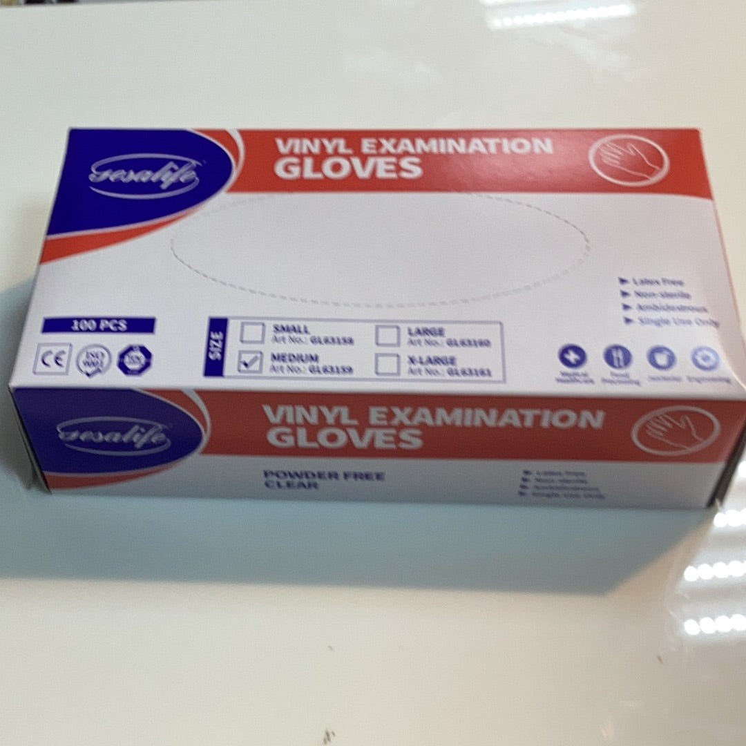 Vinyl examination Gloves 100 pcs medium
