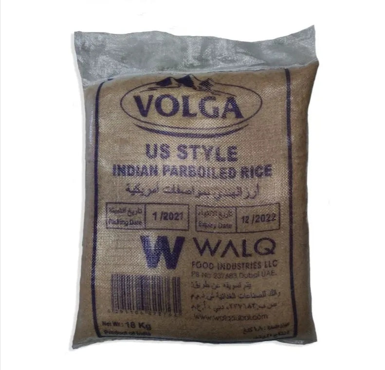 VOLGA INDIAN PARBOILED RICE 18KG