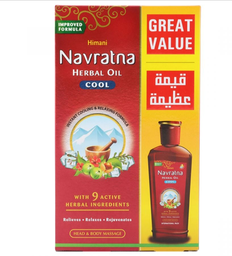 NAVRATNA HERBAL OIL COOL 400ML