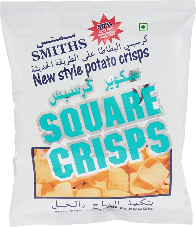 SQUARE CRISPS SALT N VINEGAR 20g