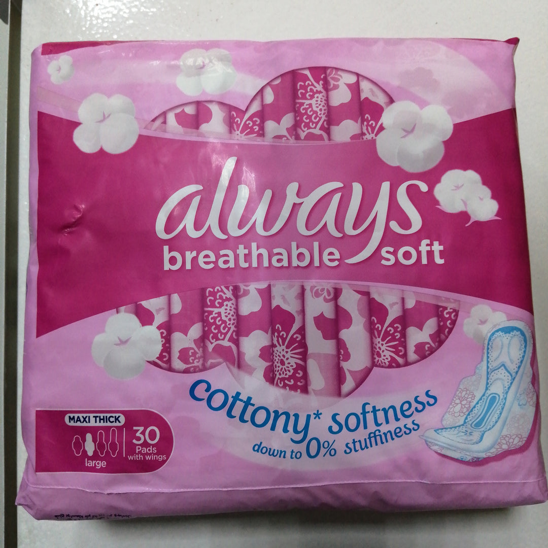 Always Breathable Soft Napkin Large 30pcs