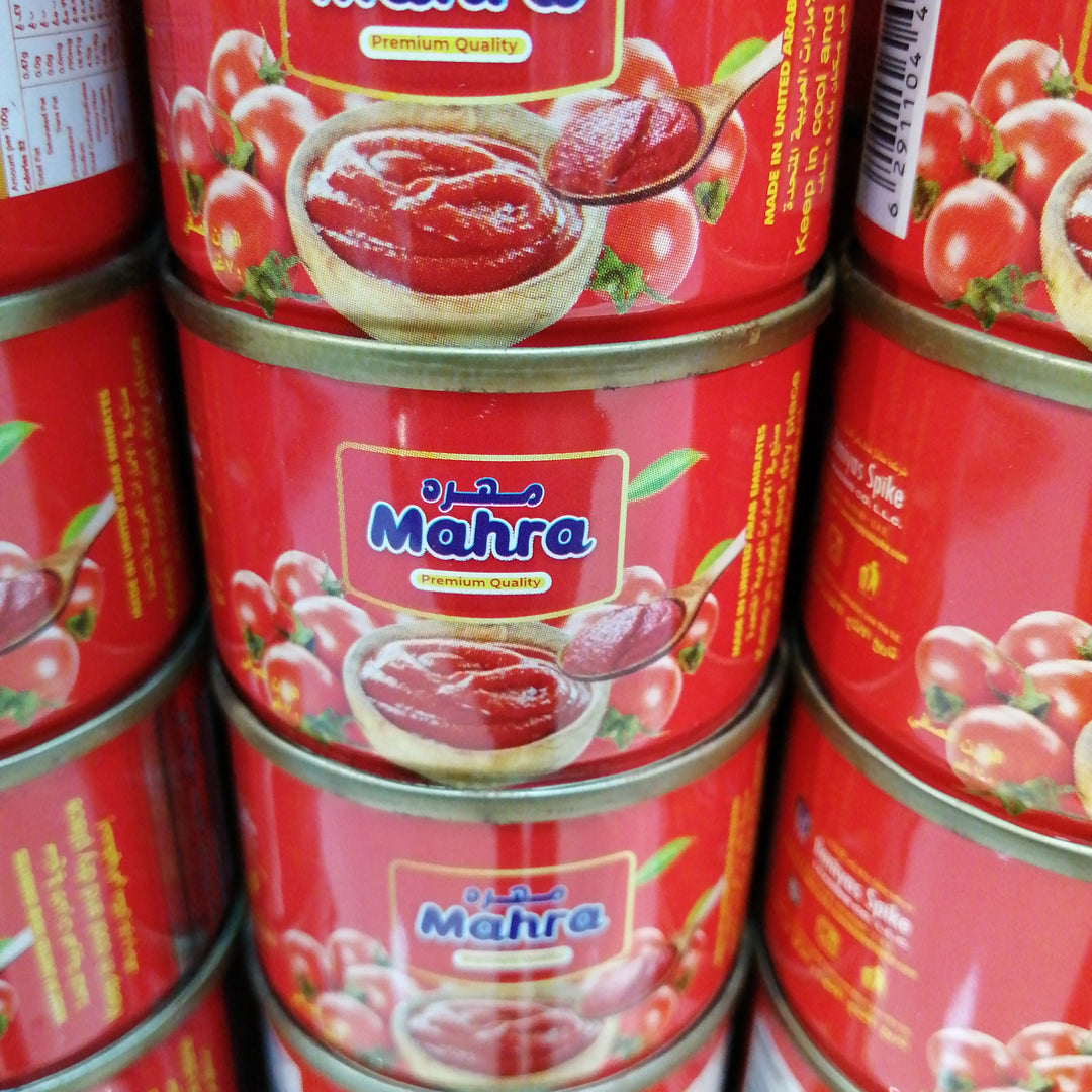 TOMATO PASTE MAHRA 70 GM TIN