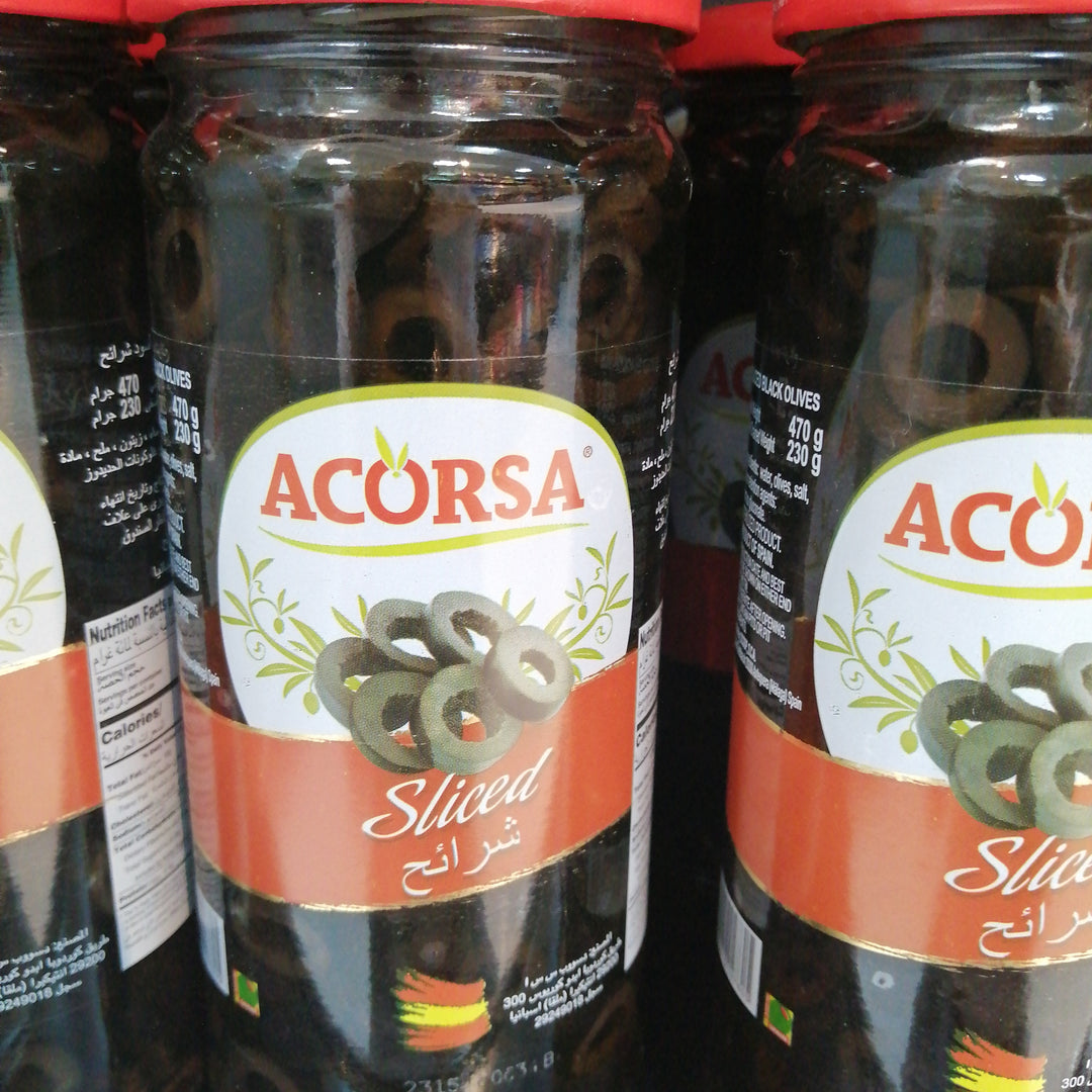 ACORSA OLIVE SEED SLICE BLACK 470gm