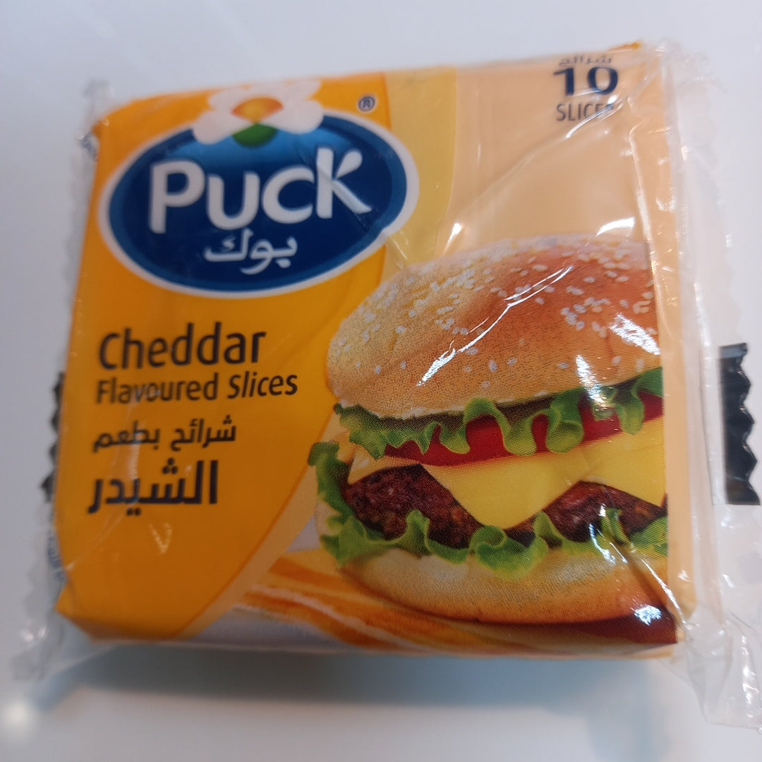 Puck cheddar  flavoured slices 10 slices
