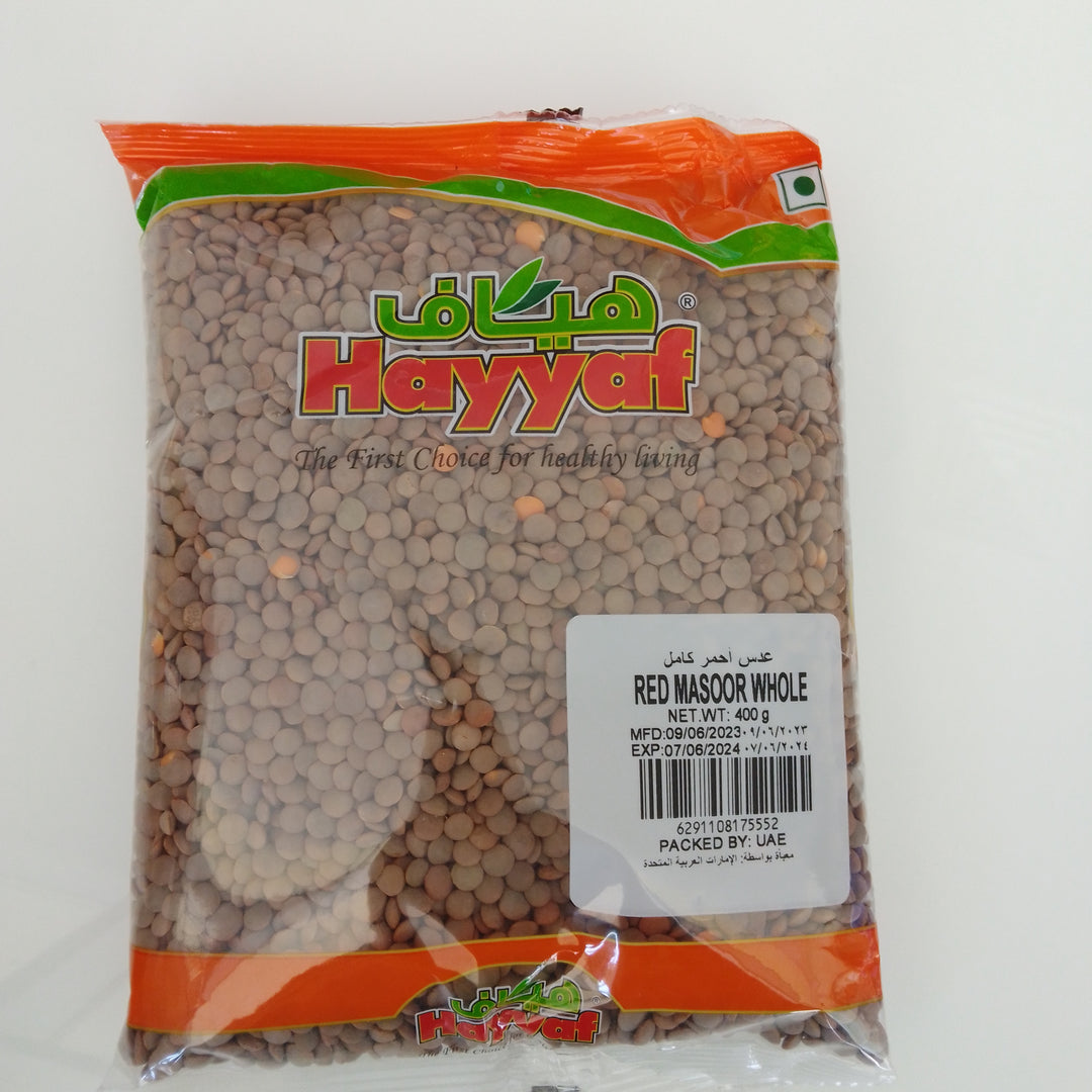 Hayyaf Red Masoor Whole 400g