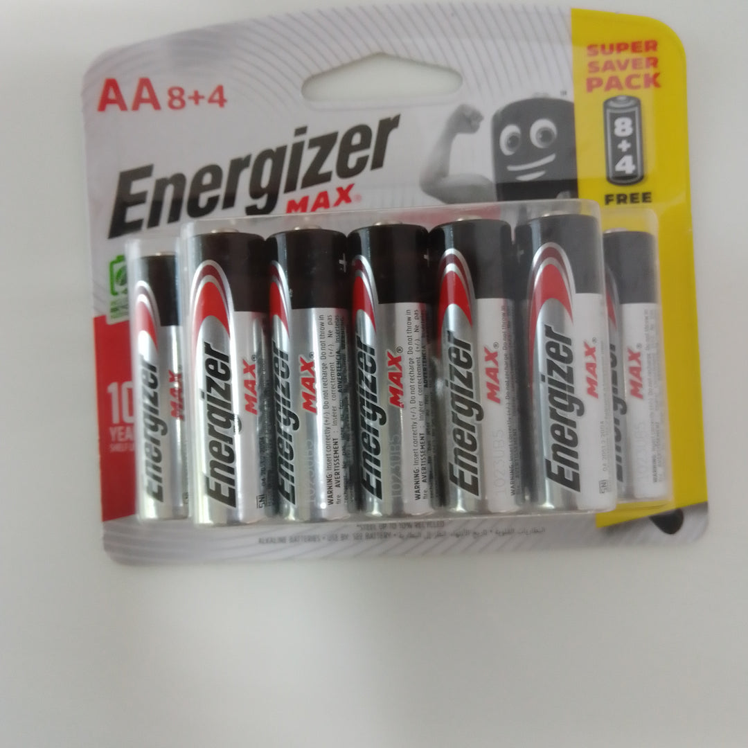 Energizer Max Battery AA Pack 12