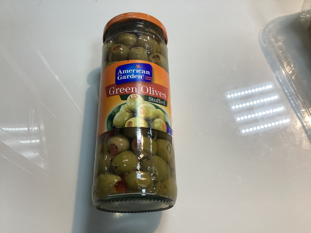 American garden Green Olives Stuffed 450g