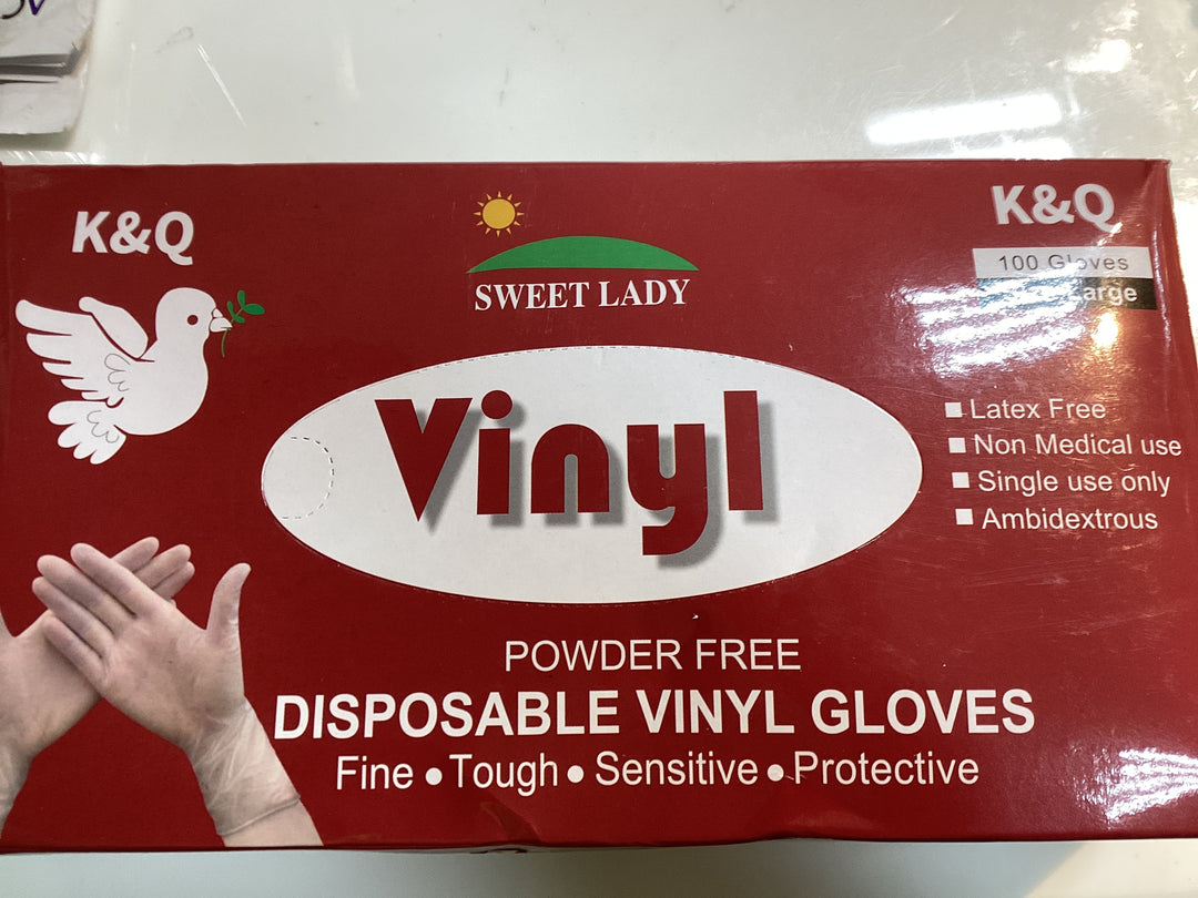 Vinyl Dispasable Gloves Large