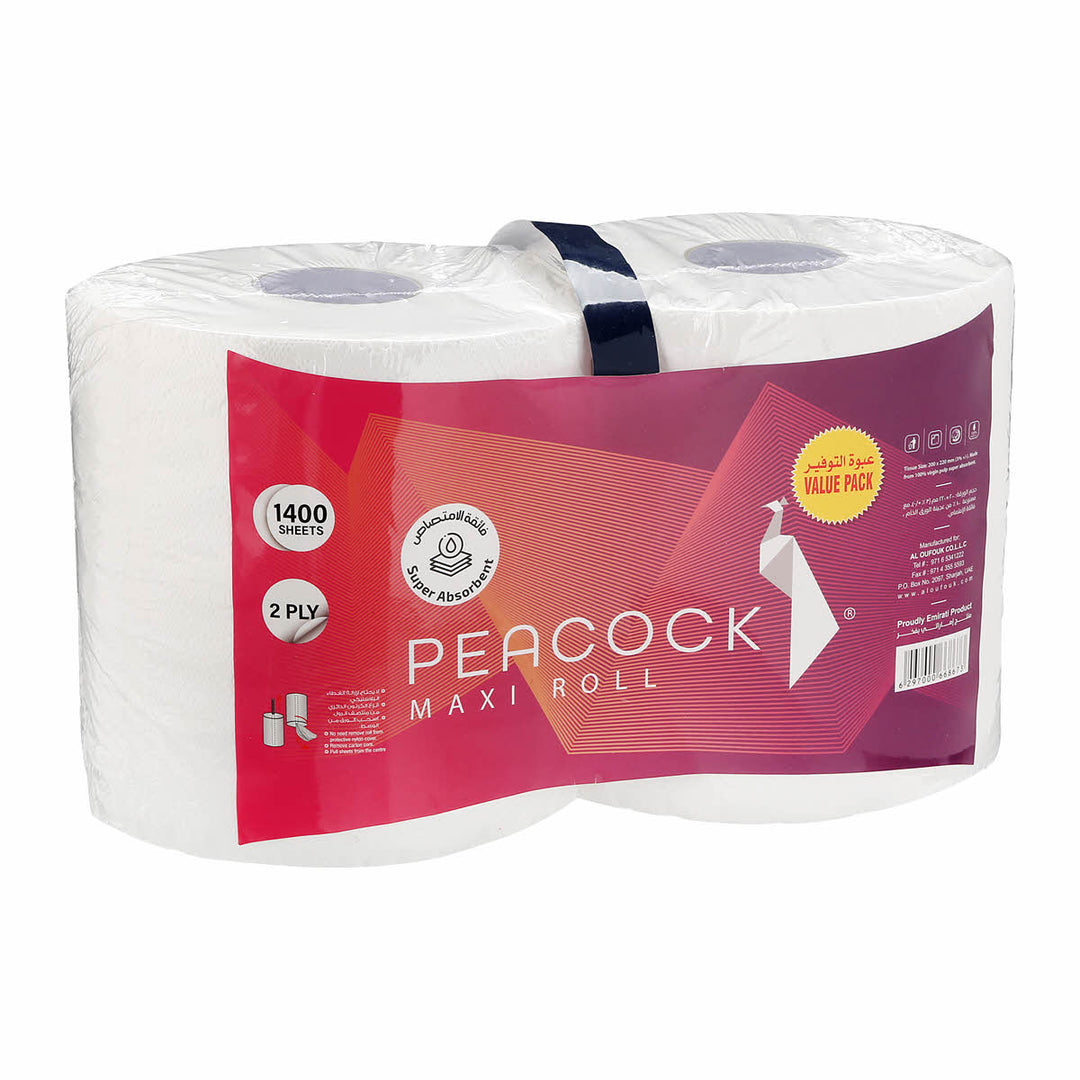 Peacock Maxi Roll Tissue Value Pack