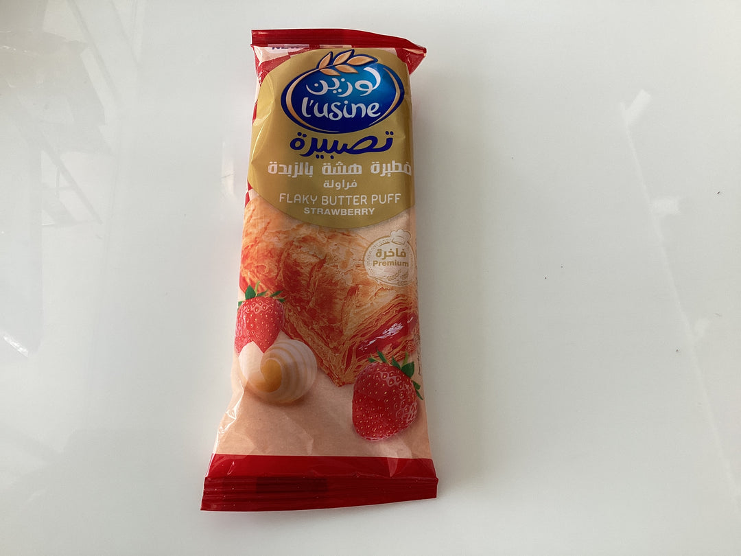 Lusine Flaky Butter Puff Strawberry 80g