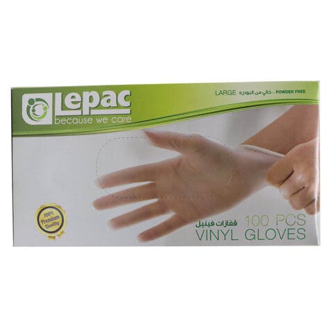 Lepac VINYL GLOVES POWDER FREE LARGE Lepac