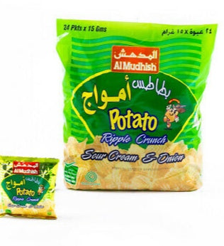 AlMudhish Potato Ripples SourCream&Union 15g