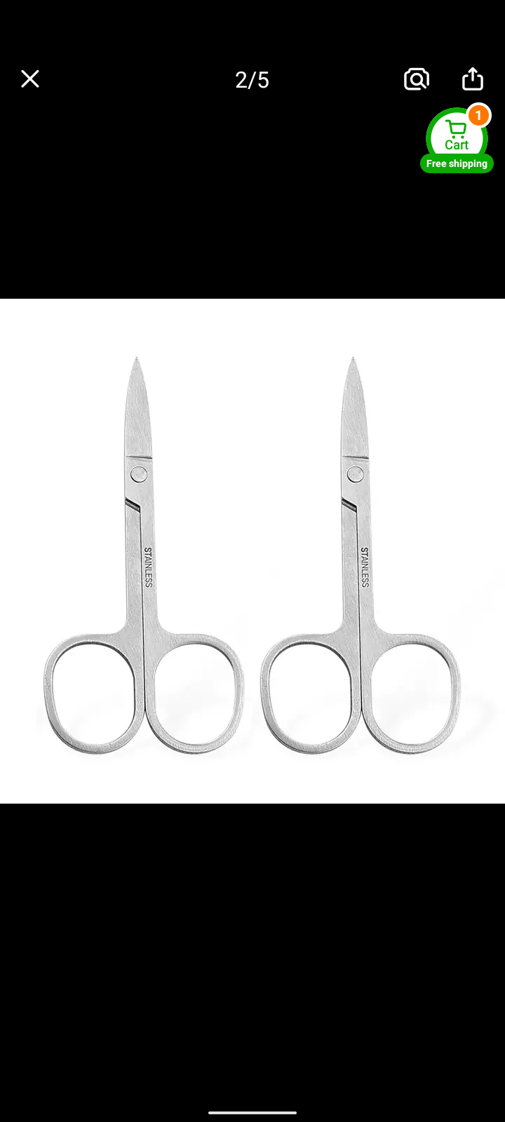 Eyebrow Scissor small silver