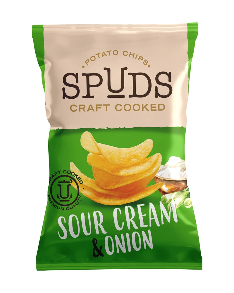 Spuds Potato Chips Sour Cream Onion 45g