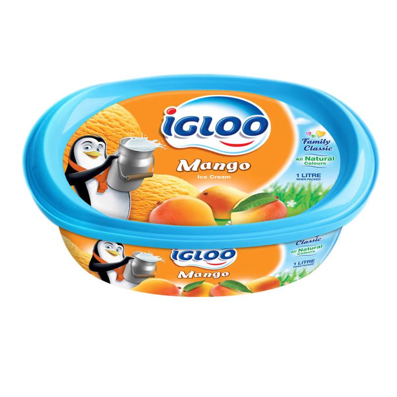 IGLOO ice cream 1lit mango