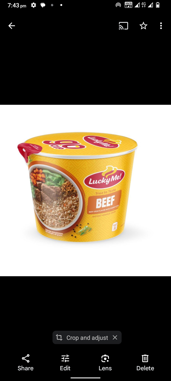 Lucky Me Beef Cup Noodles