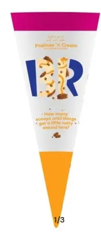 B&R Pralines n Cream Cone 120ml