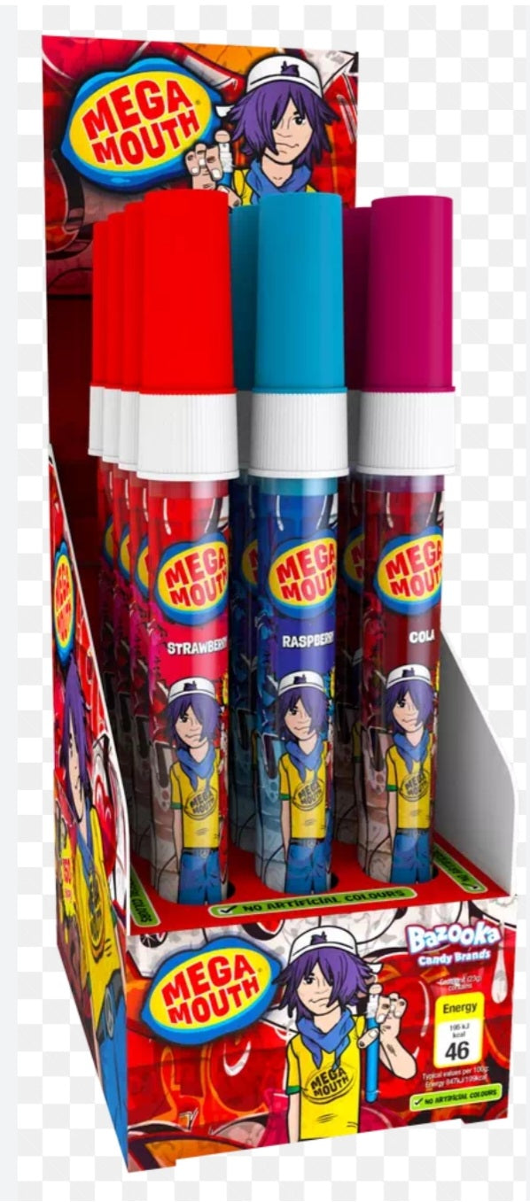Mega mouth bazooka candy