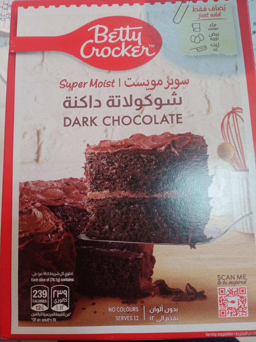 Betty Crocker Drak Chocolate 510g